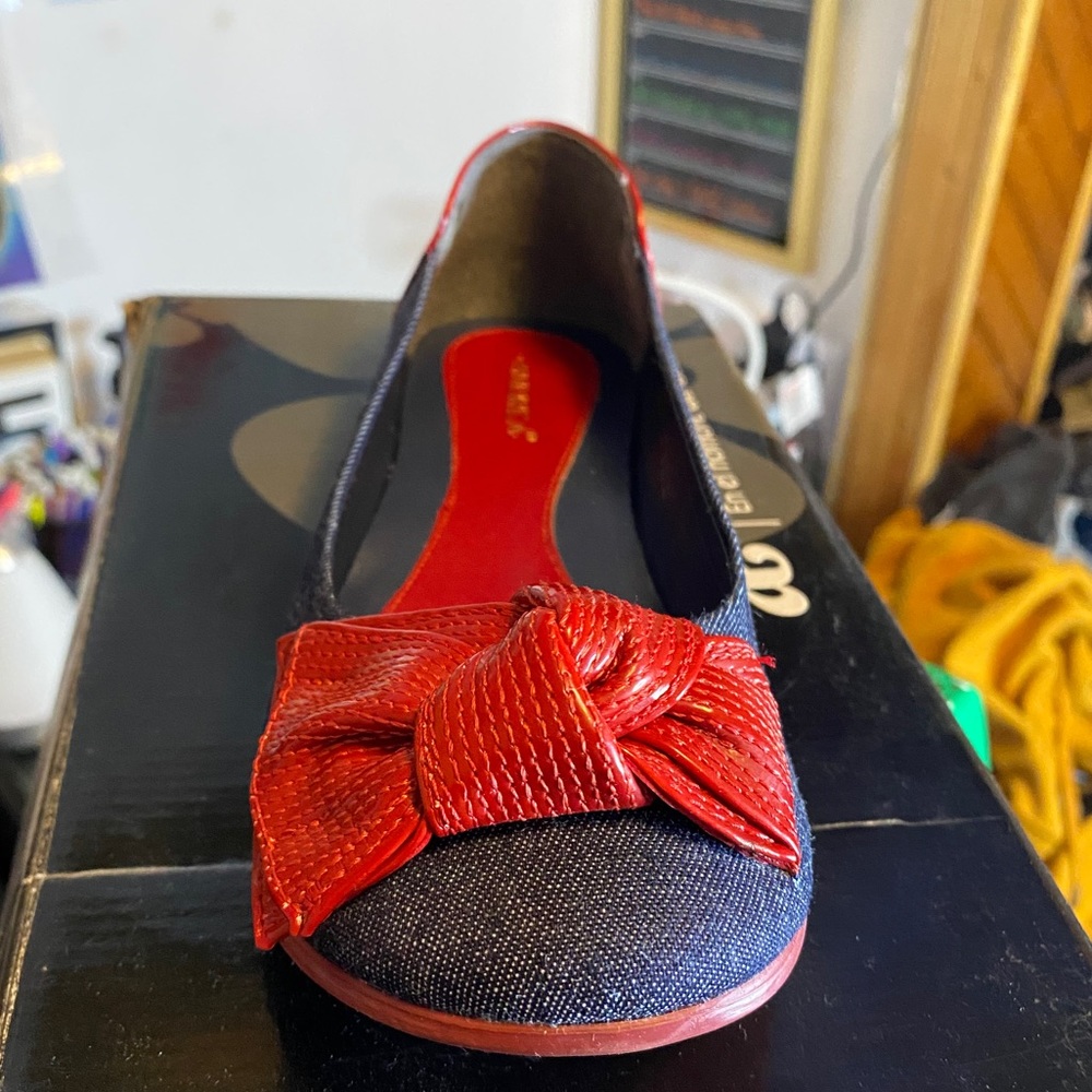 Andrea Flats Navy/Red